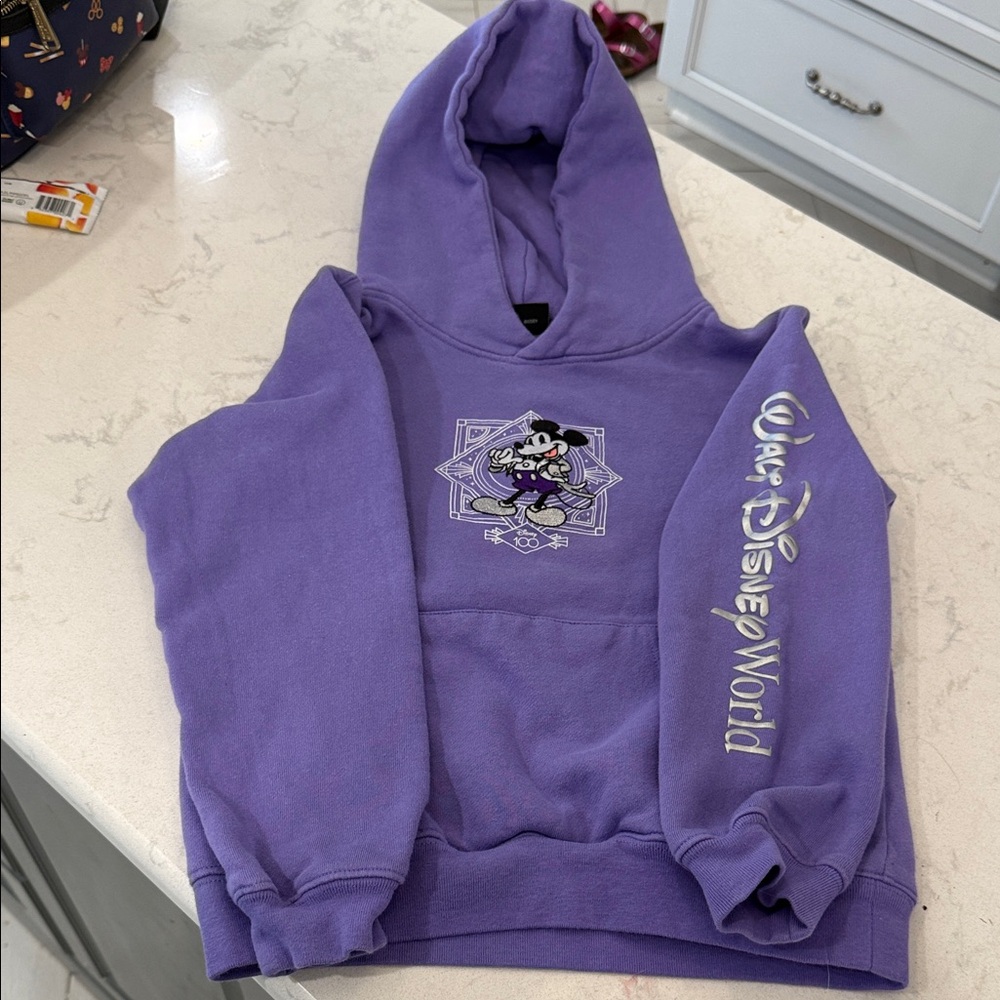 Disney 100 Purple Hoodie with Character Print